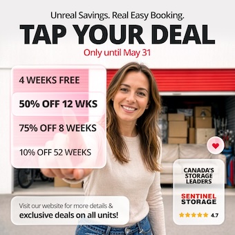 Sentinel Storage - Red Deer Promotion